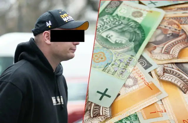Mężczyzna w czapce z daszkiem i czarnym bluzie, obok stos banknotów. Czy to jego wygrana? Ile Budda zarobił na loterii?
